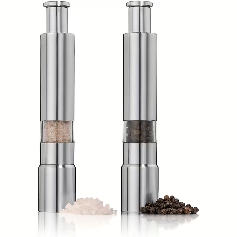 Stainless Steel Manual Pepper & Salt Grinder
