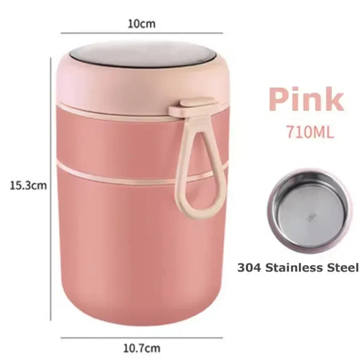 TEDEMEI Stainless Steel 2 Layer Lunch Box