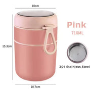 TEDEMEI Stainless Steel 2 Layer Lunch Box