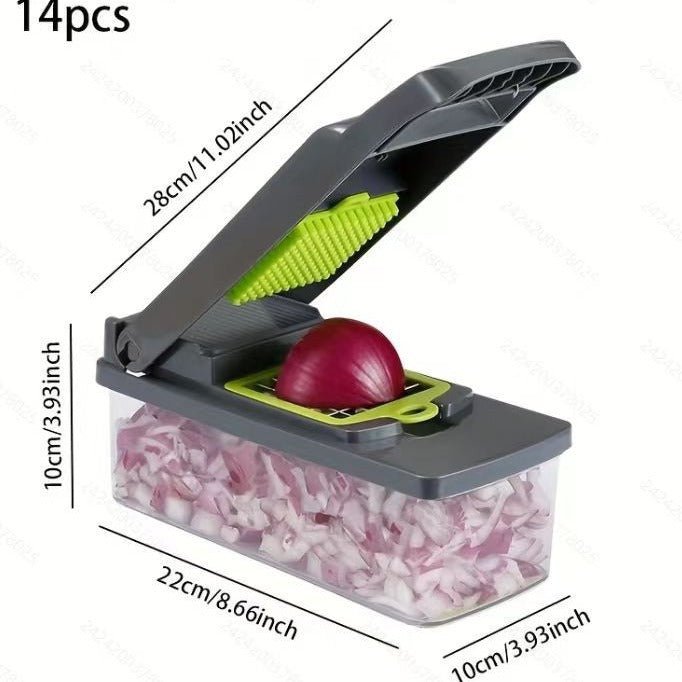 14 Pcs Vegetable Chopper Set - KT Bazar BD Shop