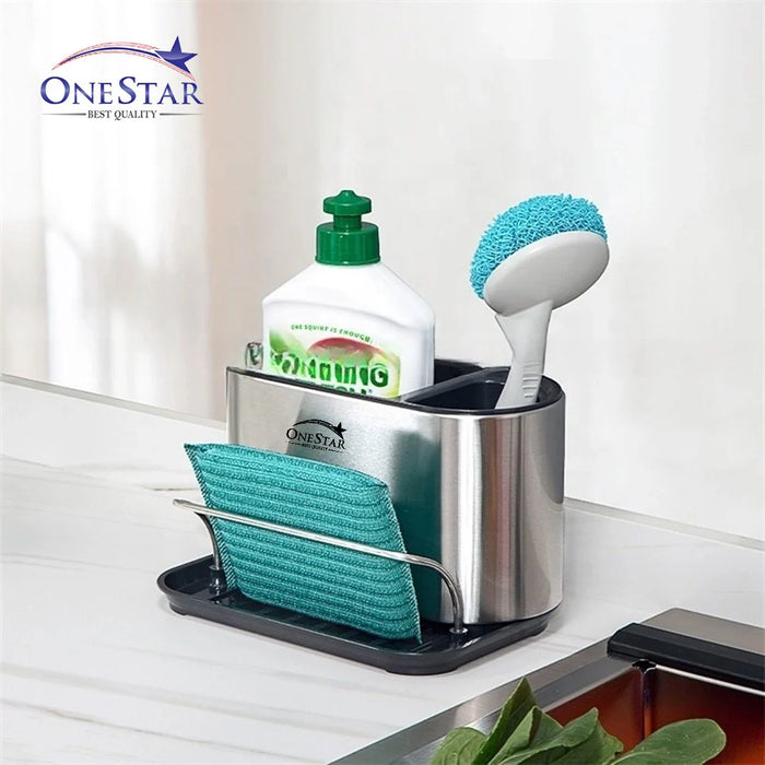 One Star kitchen sink organizer with sponge holder – KT Nest