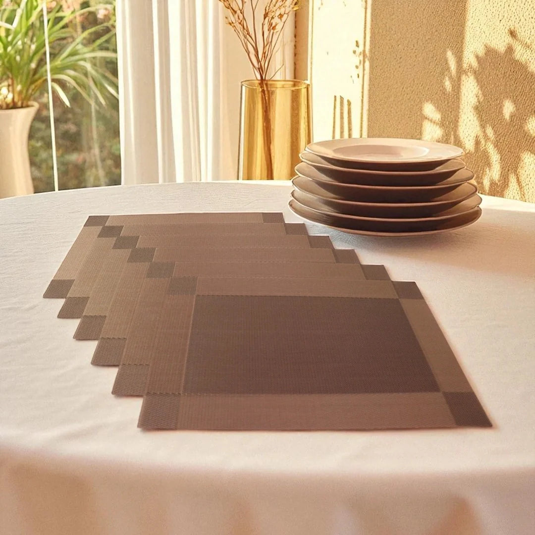 Heat resistant dining table placemat set of 6 – KT Bazar
