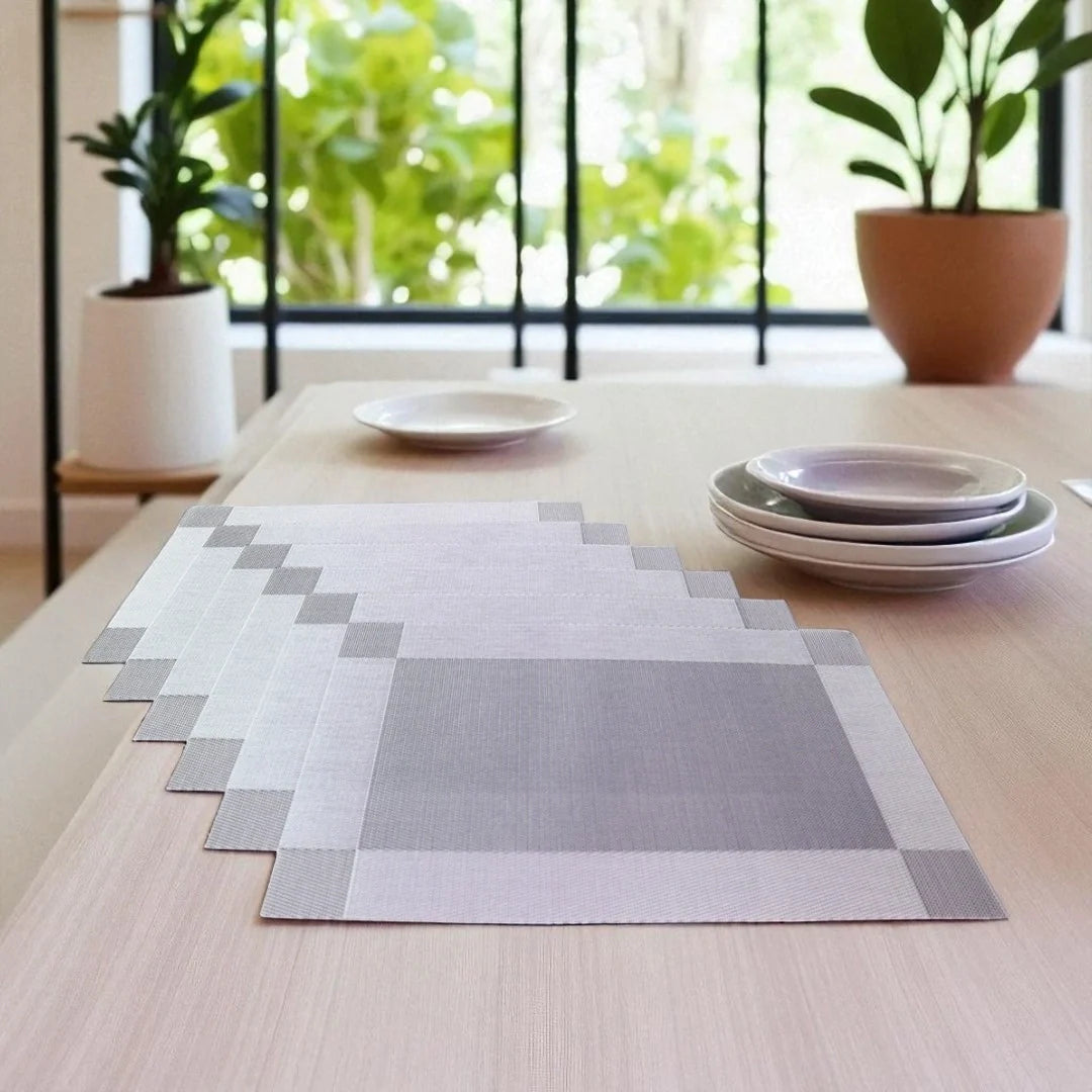 Heat resistant dining table placemat set of 6 – KT Bazar
