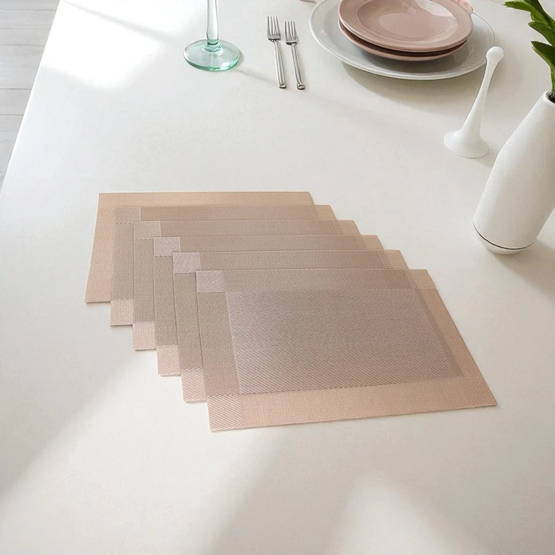 Heat resistant dining table placemat set of 6 – KT Bazar