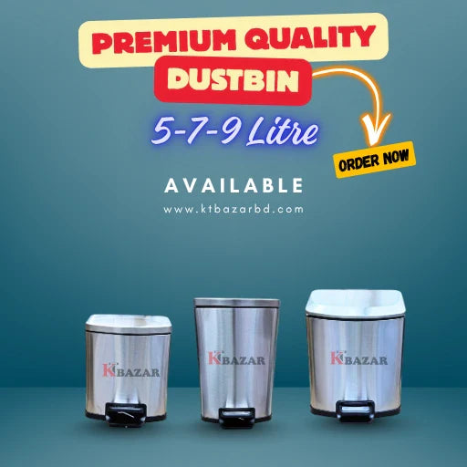 Hydraulic Stainless Steel Pedal Dustbin