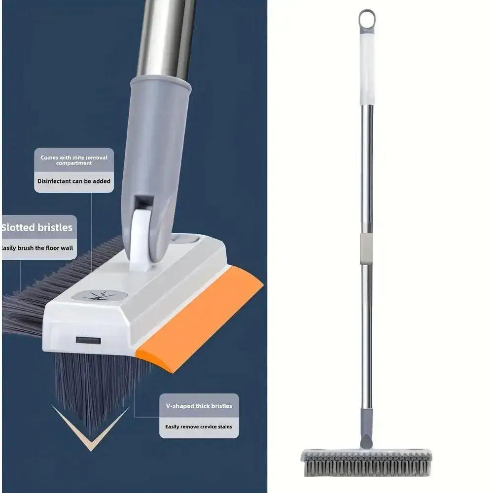 Three in one bathroom cleaning brush with wiper – KT Nest