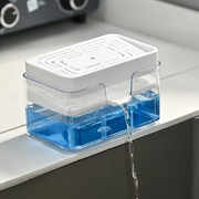 Easy Press Soap Dispenser for Kitchen Dishwashing – Dish Soap Pump Dispenser with Sponge Holder