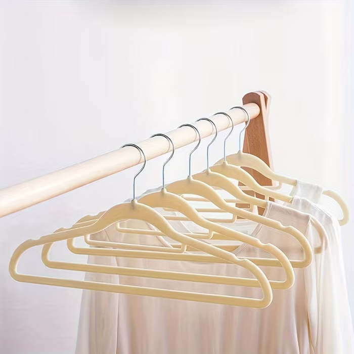 Adult Non-Slip Velvet Clothes Hangers – 360° Rotating Hook Space-Saving Hangers for Coats, Shirts & Dresses