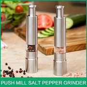 Stainless Steel Manual Pepper & Salt Grinder