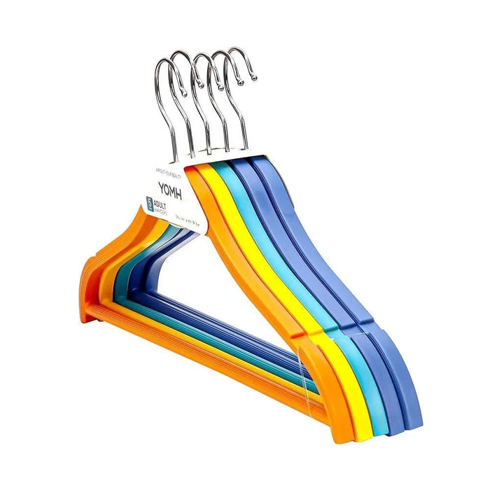 Multicolor plastic clothes hanger set five pieces – KT Nest