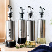 500ml Glass Oil Dispenser – Kitchen Oil Jar with Stainless Steel Cover - KT Bazar BD Shop