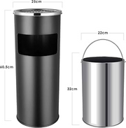 Stainless steel ash tray dustbin 30L office smoke bin – KT Bazar