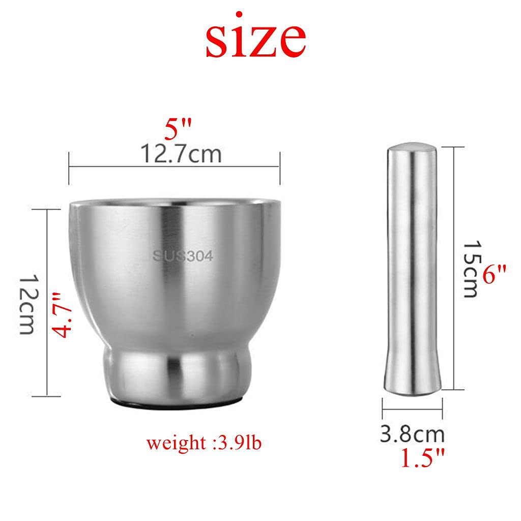 Stainless steel haman dista mortar and pestle – KT Bazar