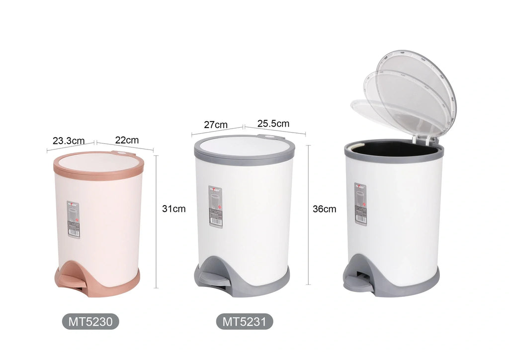 Premium pedal dustbin with inner bucket hands free waste bin – KT Bazar