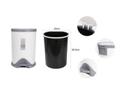 Premium pedal dustbin with inner bucket hands free waste bin – KT Bazar