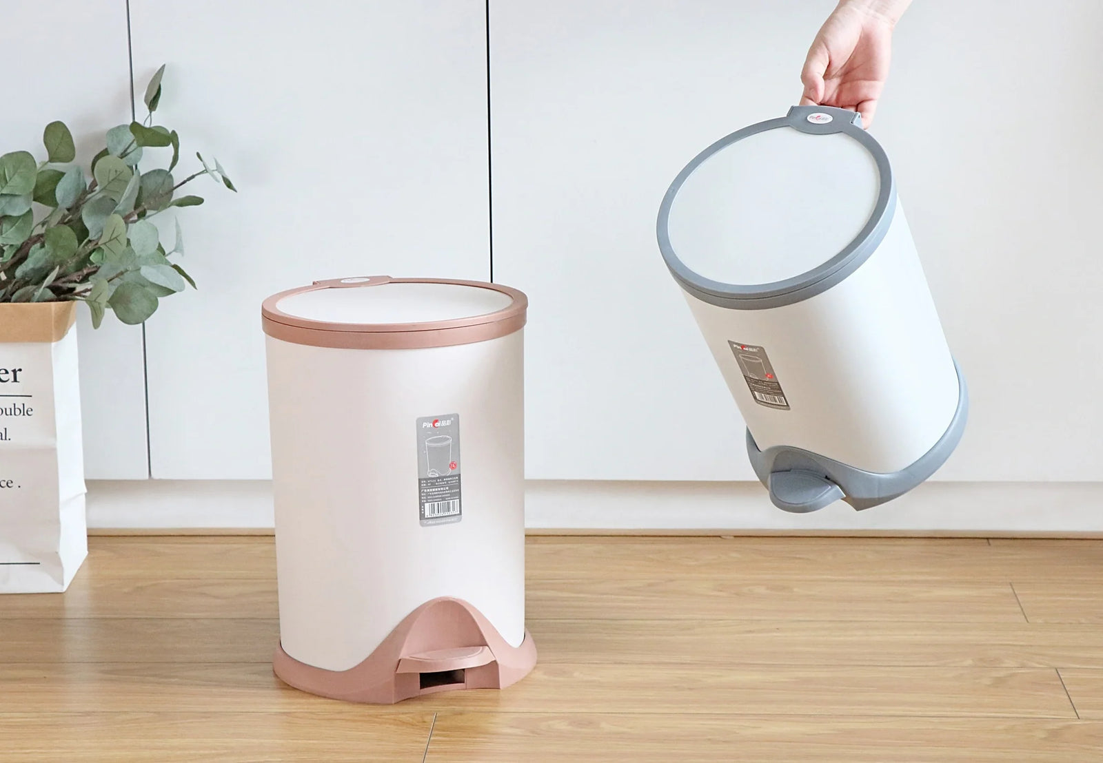 Premium pedal dustbin with inner bucket hands free waste bin – KT Bazar