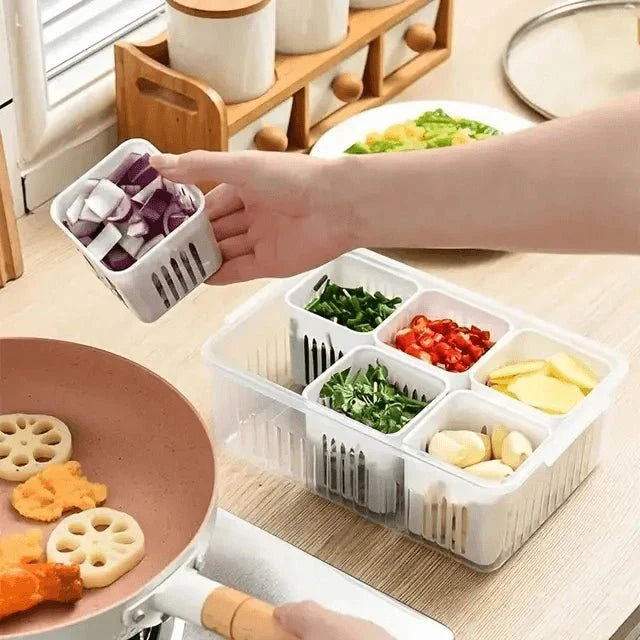 6 Grids Refrigerator Storage Box - KT Bazar BD Shop