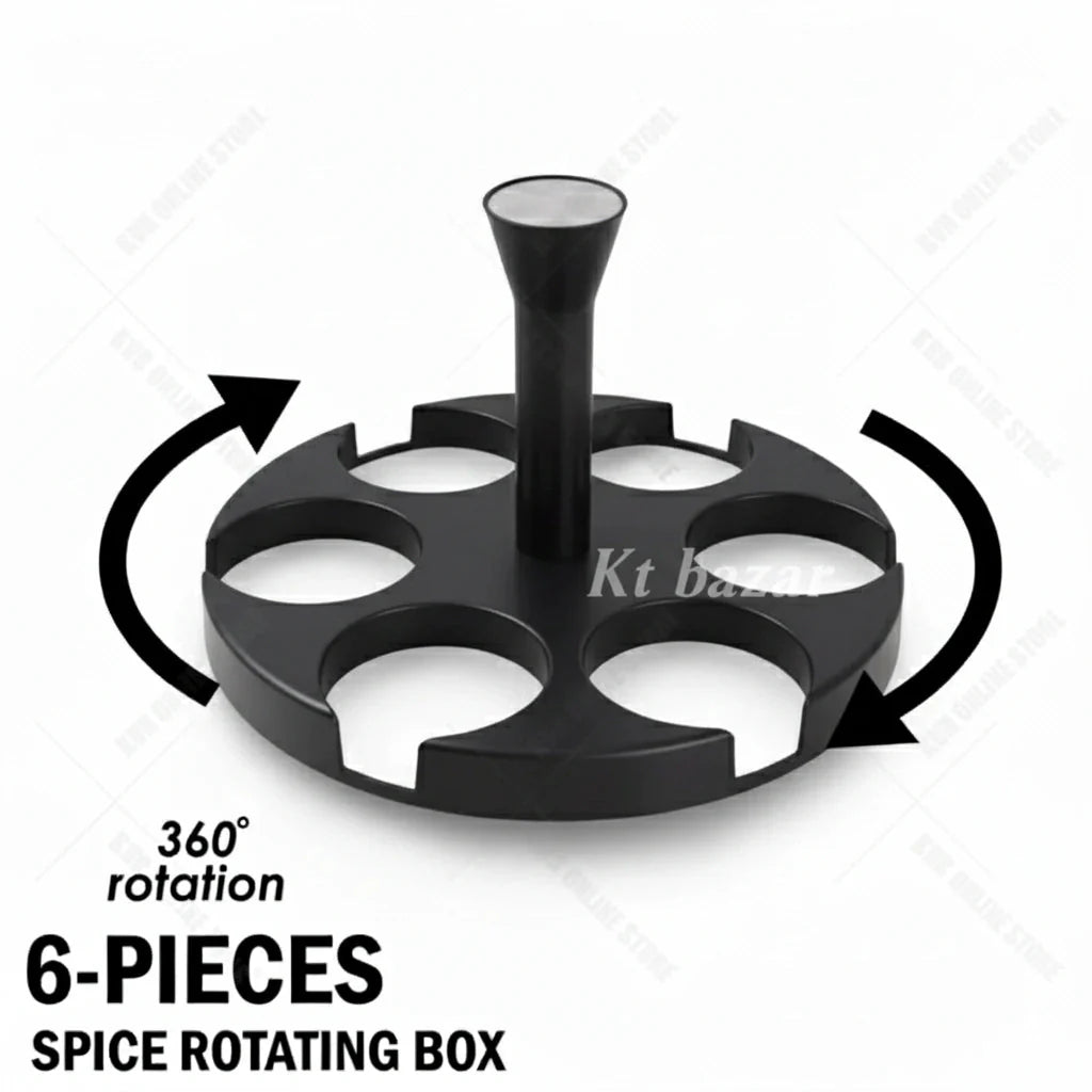 6 - Piece Spice Jar Set – Seasoning Containers with Lids & Spoons for Kitchen Storage - KT Bazar BD Shop