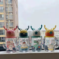600ml Kids Cartoon Straw Water Bottle – Antlers Design, Large Capacity - KT Bazar BD Shop