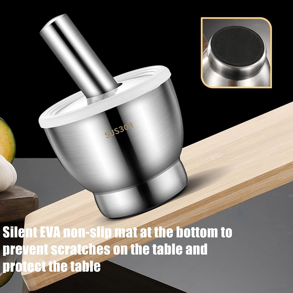 Stainless steel haman dista mortar and pestle – KT Bazar
