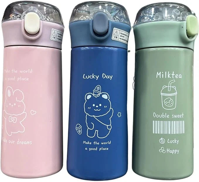 Kids stainless steel straw bottle 380ml and 500ml – KT Nest