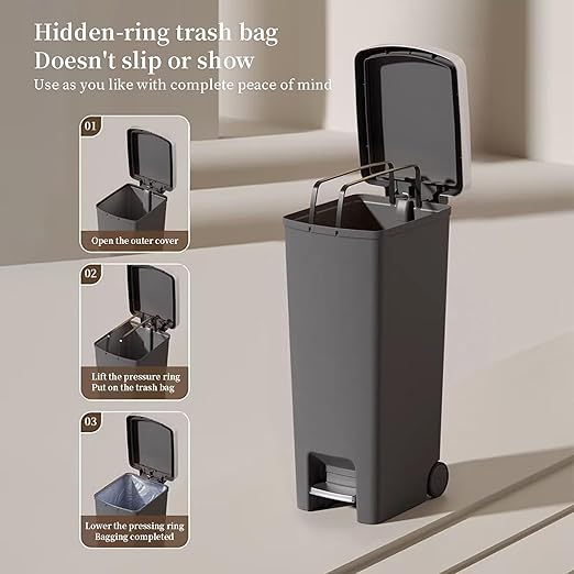 Premium modern pedal dustbin 35L and 45L – KT Nest