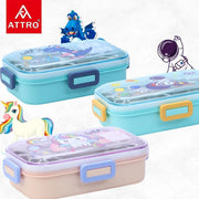 2-Compartment Stainless Steel Lunch Box