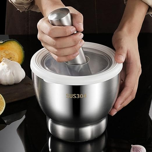 Stainless steel haman dista mortar and pestle – KT Nest