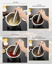 Stainless steel haman dista mortar and pestle – KT Bazar