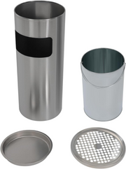 Stainless steel ash tray dustbin 30L office smoke bin – KT Bazar
