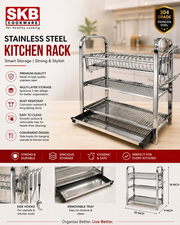 SKB stainless steel dish drying rack 3 or 4 tier – KT Bazar