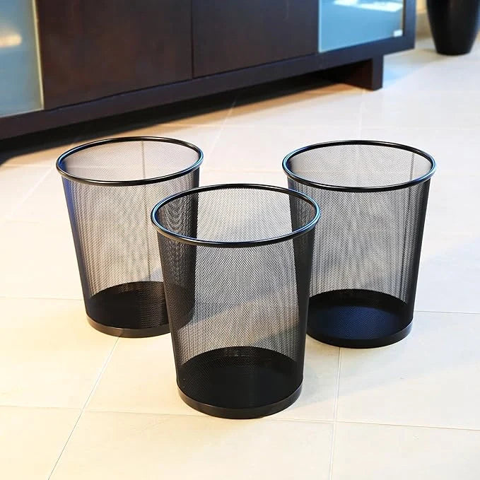 Steel mesh waste basket dustbin for office desk – KT Bazar