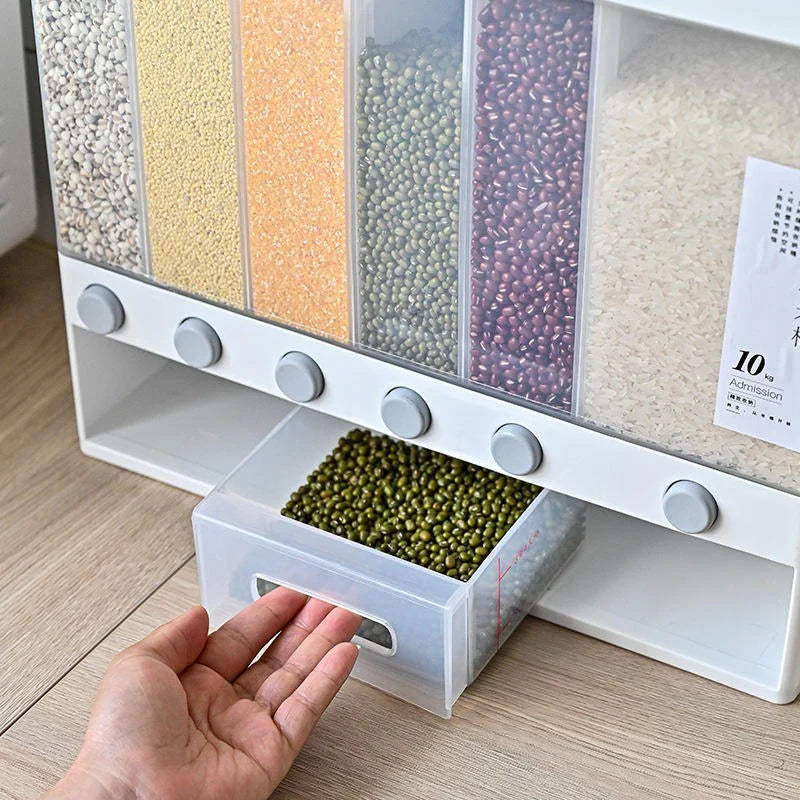 6-Grid Dry Food Storage Dispenser