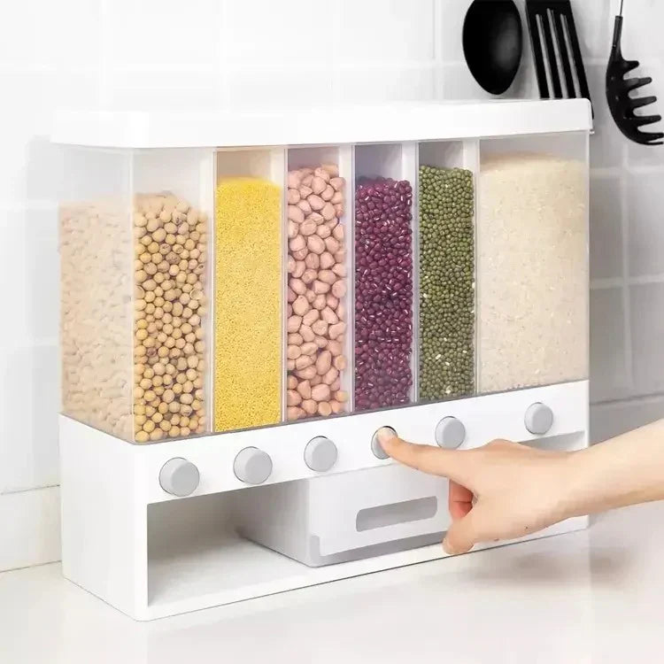 Six grid dry food storage dispenser – KT Nest