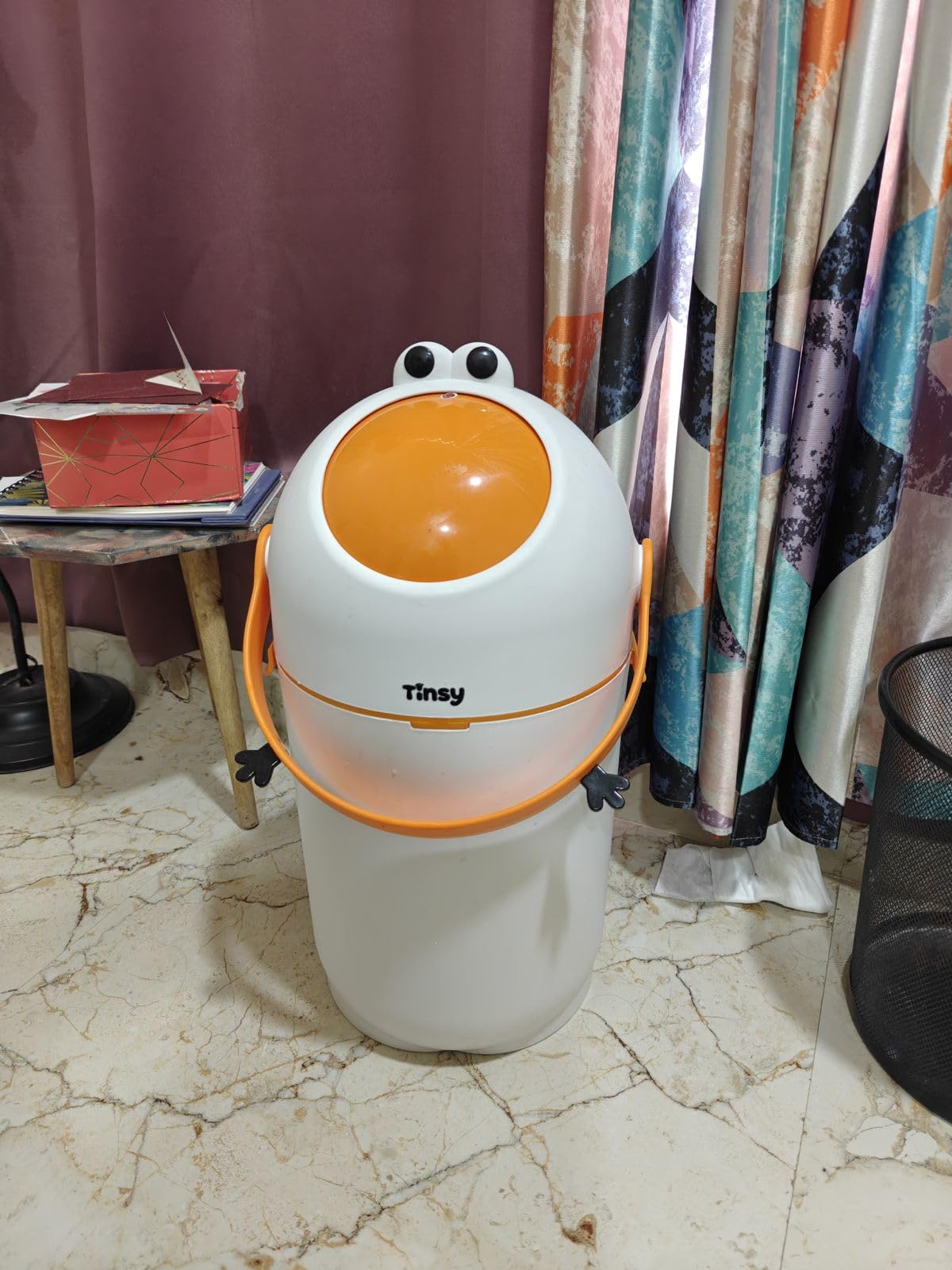 Duorenke Cartoon Trash Can | Cute Plastic Dustbin for Kids & Home (Frog bin)