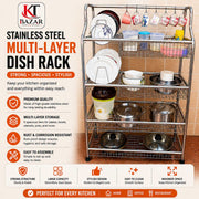304 Grade Stainless Steel 5-Layer Kitchen Dish Rack