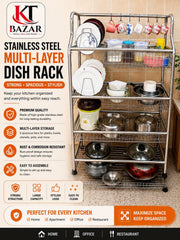 304 Grade Stainless Steel 5-Layer Kitchen Dish Rack