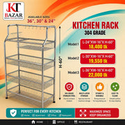 304 Grade Stainless Steel 5-Layer Kitchen Dish Rack