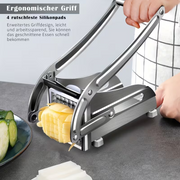 Stainless Steel Vegetable & French Fry Cutter – Potato Slicer, Onion Chopper & Multi-Purpose Food Chopper