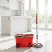 8 Wheel BMW Mop Bucket 20 Litre (Blue & Red) - KT Bazar BD Shop