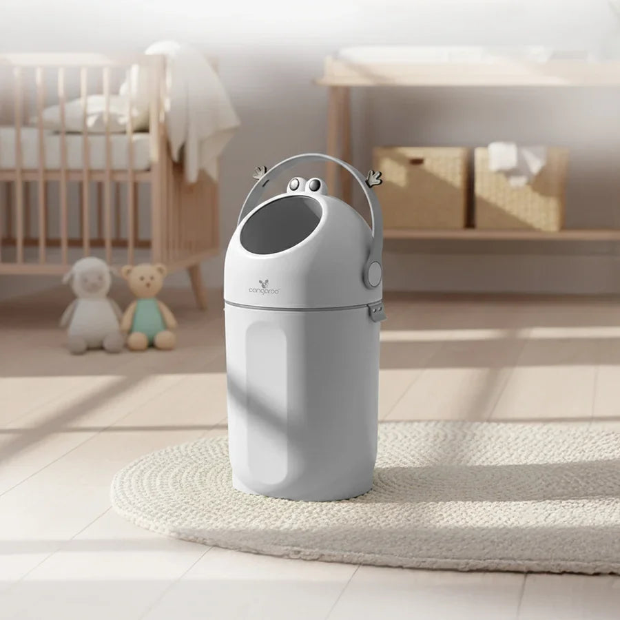 Duorenke Cartoon Trash Can | Cute Plastic Dustbin for Kids & Home (Frog bin)
