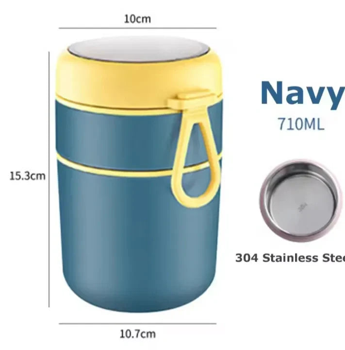 TEDEMEI Stainless Steel 2 Layer Lunch Box