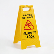 Caution Wet Floor Sign Board – 61cm Foldable Yellow Safety Stand