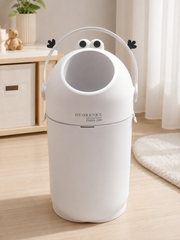 Duorenke Cartoon Trash Can | Cute Plastic Dustbin for Kids & Home (Frog bin)
