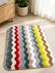 Multicolor Soft Floor Mat with Fluffy Texture for Bedroom Kids Room and Living Room