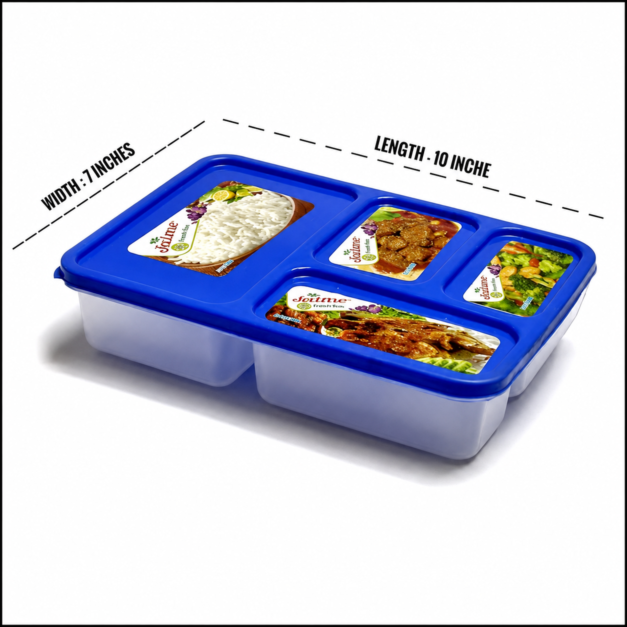 Multi-Compartment Food Storage Box with Lid | Lunch Box & Food Container BD