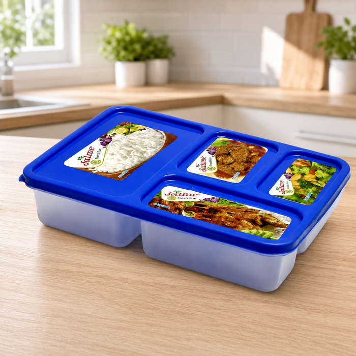 Multi-Compartment Food Storage Box with Lid | Lunch Box & Food Container BD