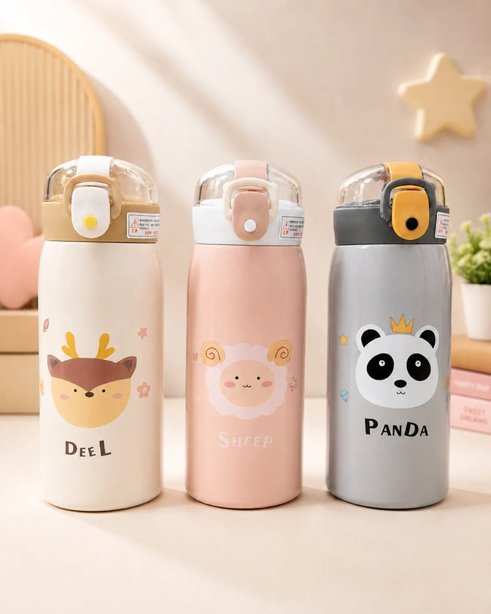 Kids cartoon vacuum insulated water bottle – KT Nest