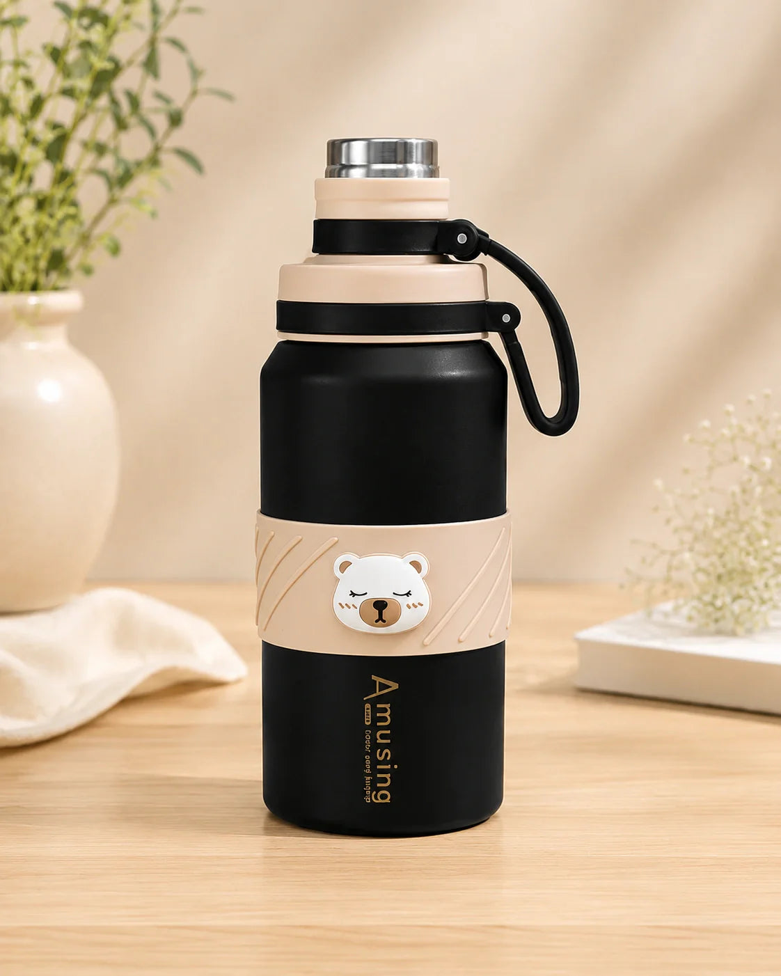 Premium Floral Vacuum Insulated Stainless Steel Water Bottle – Leakproof Hot & Cold Thermos Flask for Office & Travel