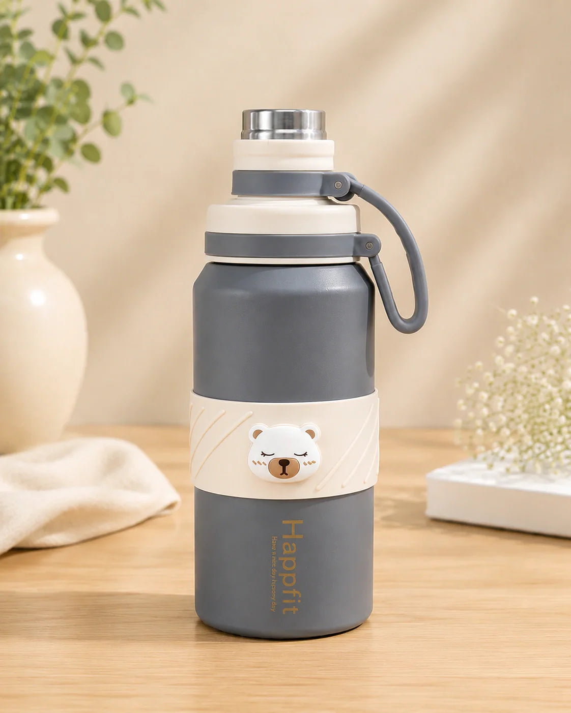 Premium Floral Vacuum Insulated Stainless Steel Water Bottle – Leakproof Hot & Cold Thermos Flask for Office & Travel